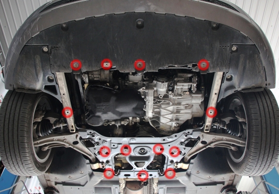 Unterfahrschutz für Motor der Marke Mercedes B-Class W247